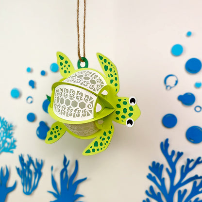 Turtle - 3D Animal Paper Cut Lantern File  - Cricut File  - VEKTOR KRAFT