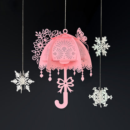Umbrella 1 - 3D Paper Cut Lantern File  - Cricut File  - VEKTOR KRAFT