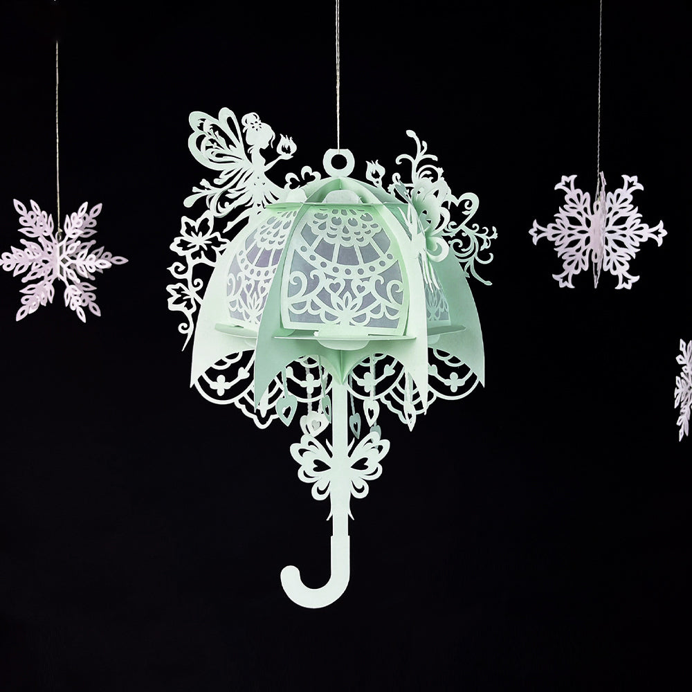 Umbrella 2 - 3D Paper Cut Lantern File  - Cricut File  - VEKTOR KRAFT