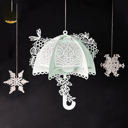 Umbrella 3 - 3D Paper Cut Lantern File  - Cricut File  - VEKTOR KRAFT