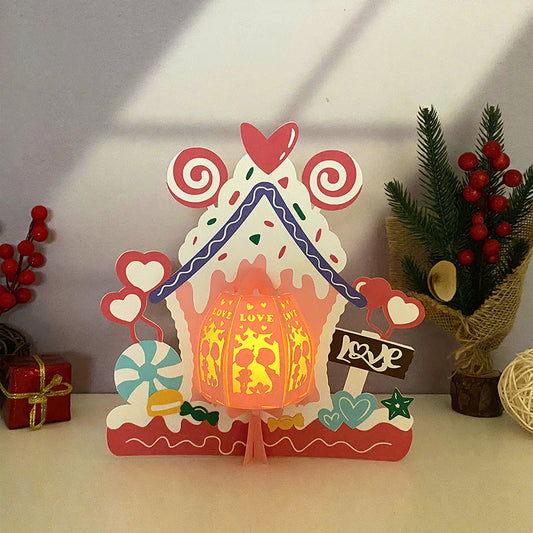 Valentine House - 3D Valentine Paper Lantern File  - Cricut File  - VEKTOR KRAFT