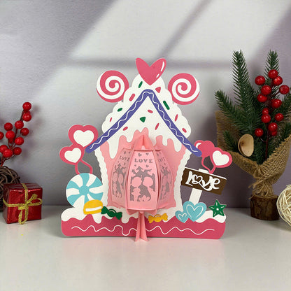 Valentine House - 3D Valentine Paper Lantern File  - Cricut File  - VEKTOR KRAFT