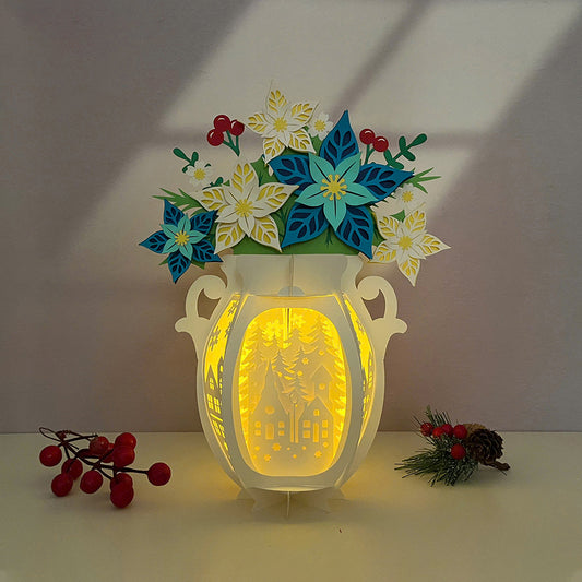 Vase Christmas 1 - 3D Christmas Lantern File - Cricut File  - VEKTOR KRAFT