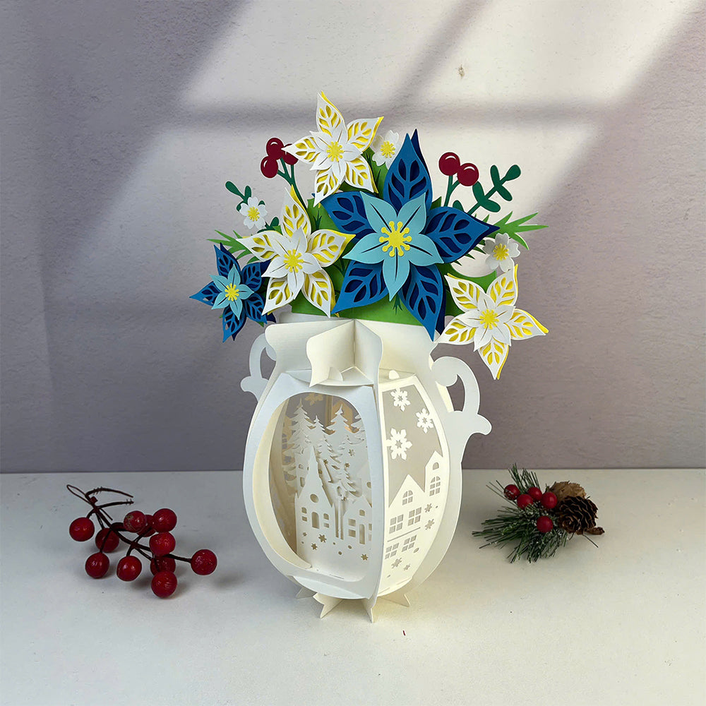 Vase Christmas 1 - 3D Christmas Lantern File - Cricut File  - VEKTOR KRAFT