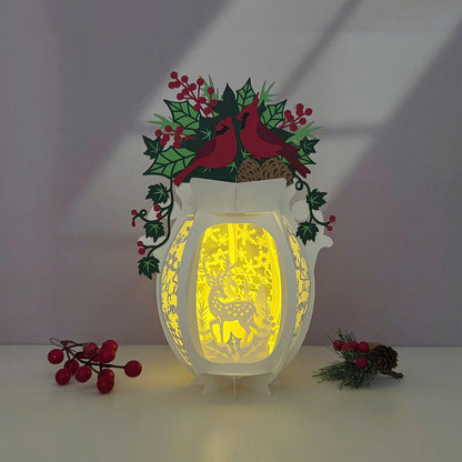 Vase Christmas 2 - 3D Christmas Lantern File - Cricut File  - VEKTOR KRAFT