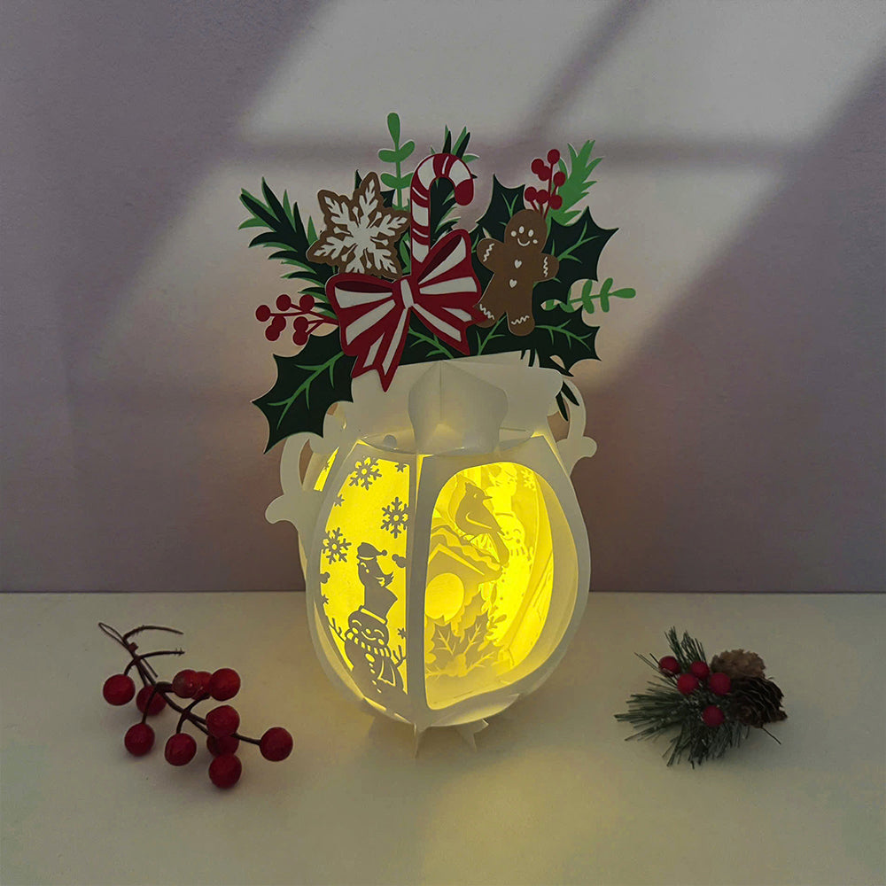 Vase Christmas 3 - 3D Christmas Lantern File - Cricut File  - VEKTOR KRAFT