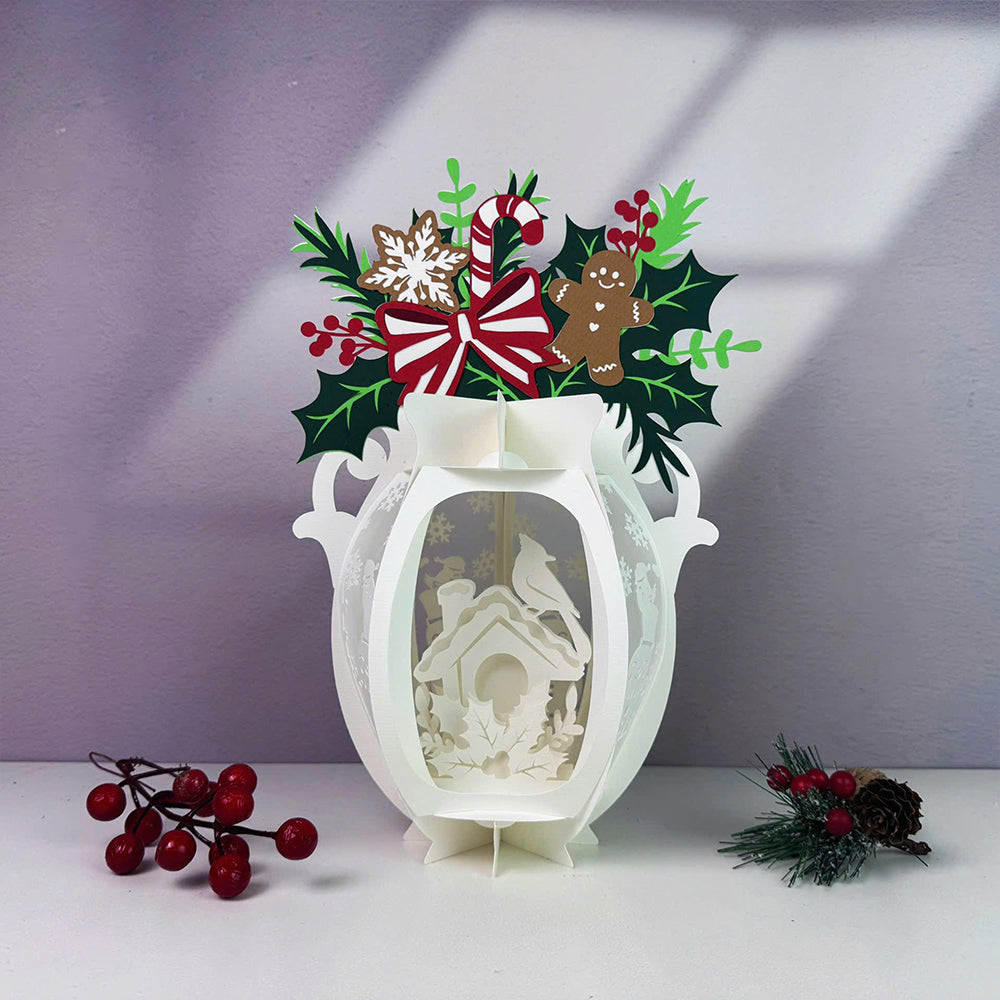 Vase Christmas 3 - 3D Christmas Lantern File - Cricut File  - VEKTOR KRAFT