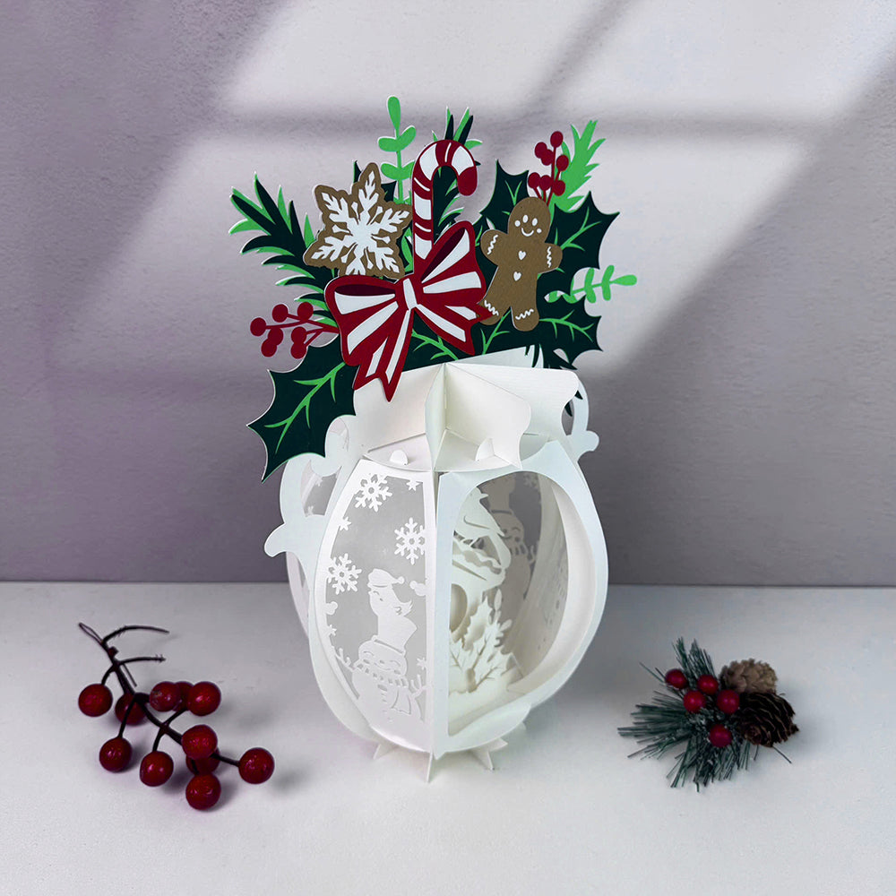 Vase Christmas 3 - 3D Christmas Lantern File - Cricut File  - VEKTOR KRAFT