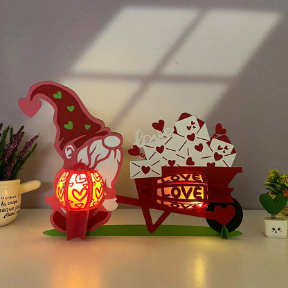 Wheelbarrow - 3D Valentine Paper Lantern File  - Cricut File  - VEKTOR KRAFT