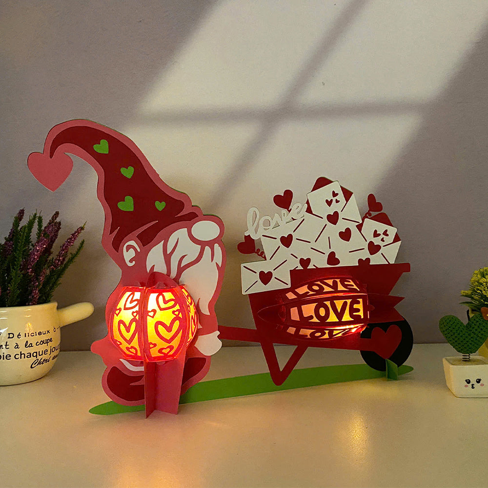 Wheelbarrow - 3D Valentine Paper Lantern File  - Cricut File  - VEKTOR KRAFT