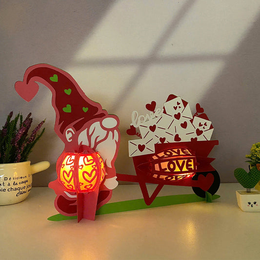 Wheelbarrow - 3D Valentine Paper Lantern File  - Cricut File  - VEKTOR KRAFT