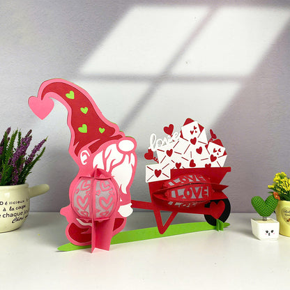 Wheelbarrow - 3D Valentine Paper Lantern File  - Cricut File  - VEKTOR KRAFT
