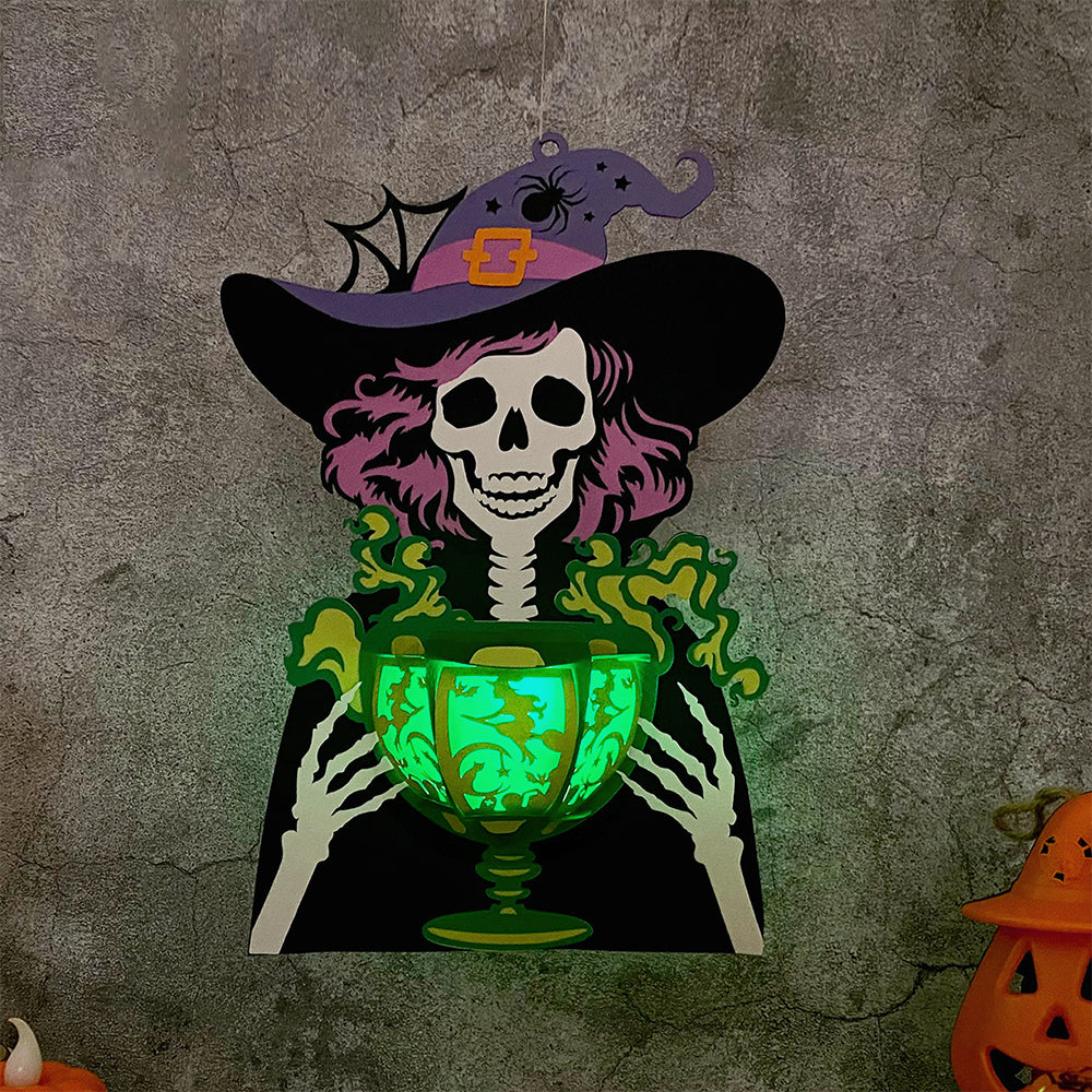 Witch 7 - 3D Halloween Paper Lantern File - Cricut File  - VEKTOR KRAFT