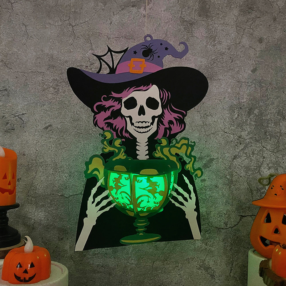 Witch 7 - 3D Halloween Paper Lantern File - Cricut File  - VEKTOR KRAFT