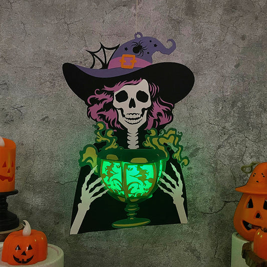 Witch 7 - 3D Halloween Paper Lantern File - Cricut File  - VEKTOR KRAFT