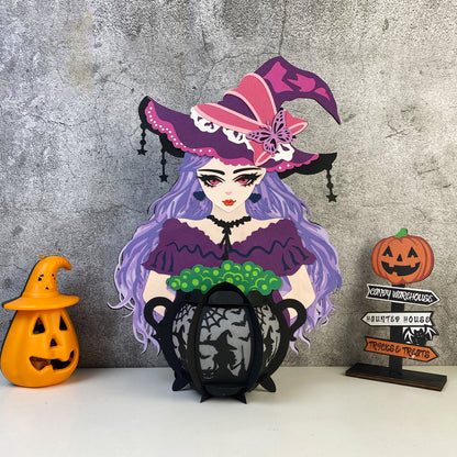 Witch 2 - 3D Halloween Paper Lantern File - Cricut File  - VEKTOR KRAFT