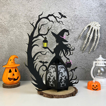 Witch 3 - 3D Halloween Paper Lantern File - Cricut File  - VEKTOR KRAFT