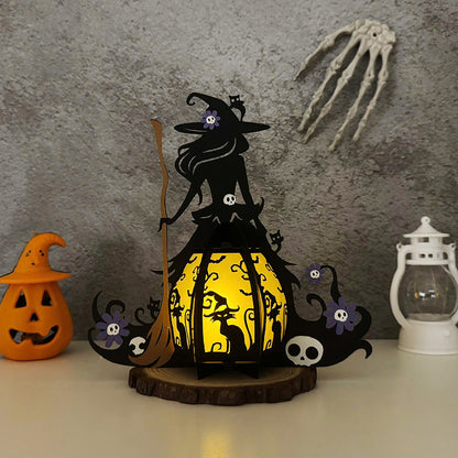 Witch 4 - 3D Halloween Paper Lantern File - Cricut File  - VEKTOR KRAFT