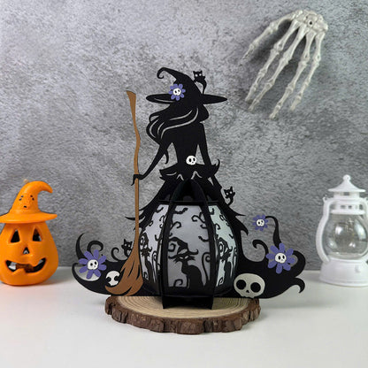 Witch 4 - 3D Halloween Paper Lantern File - Cricut File  - VEKTOR KRAFT