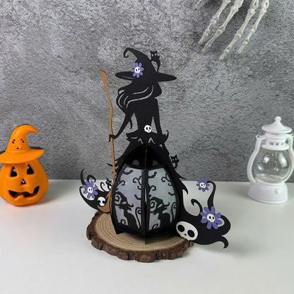Witch 4 - 3D Halloween Paper Lantern File - Cricut File  - VEKTOR KRAFT
