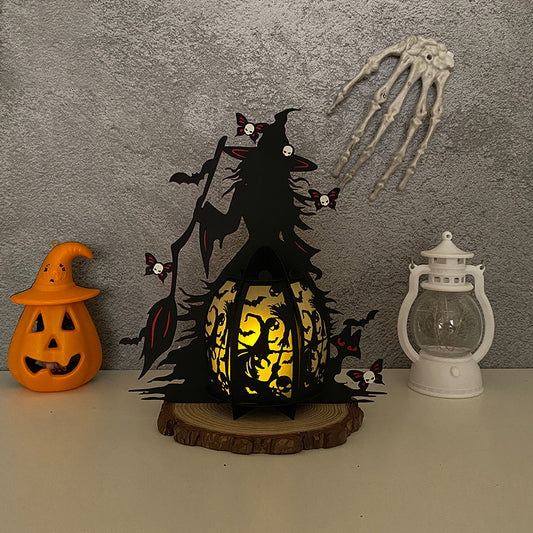Witch 5 - 3D Halloween Paper Lantern File - Cricut File  - VEKTOR KRAFT