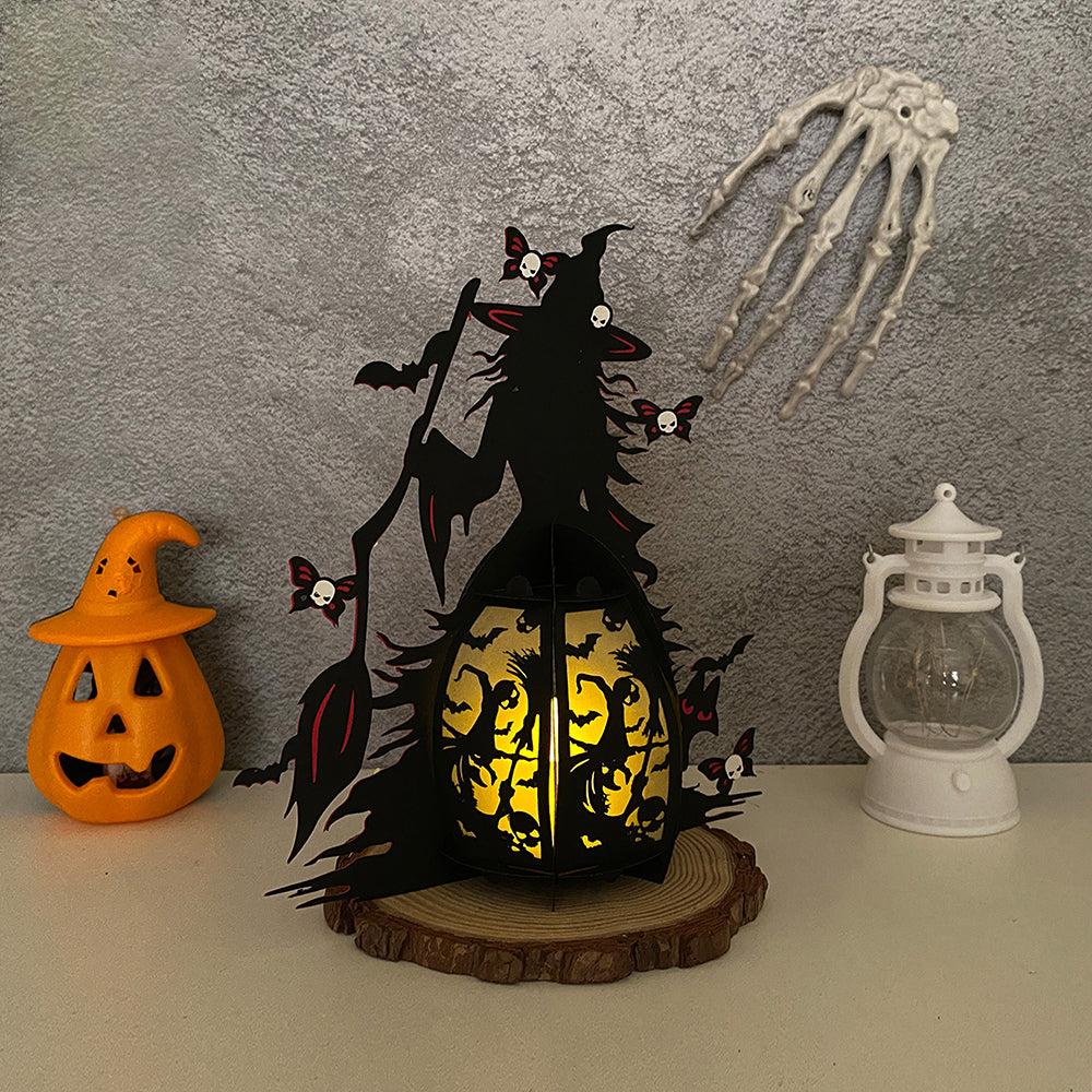 Witch 5 - 3D Halloween Paper Lantern File - Cricut File  - VEKTOR KRAFT
