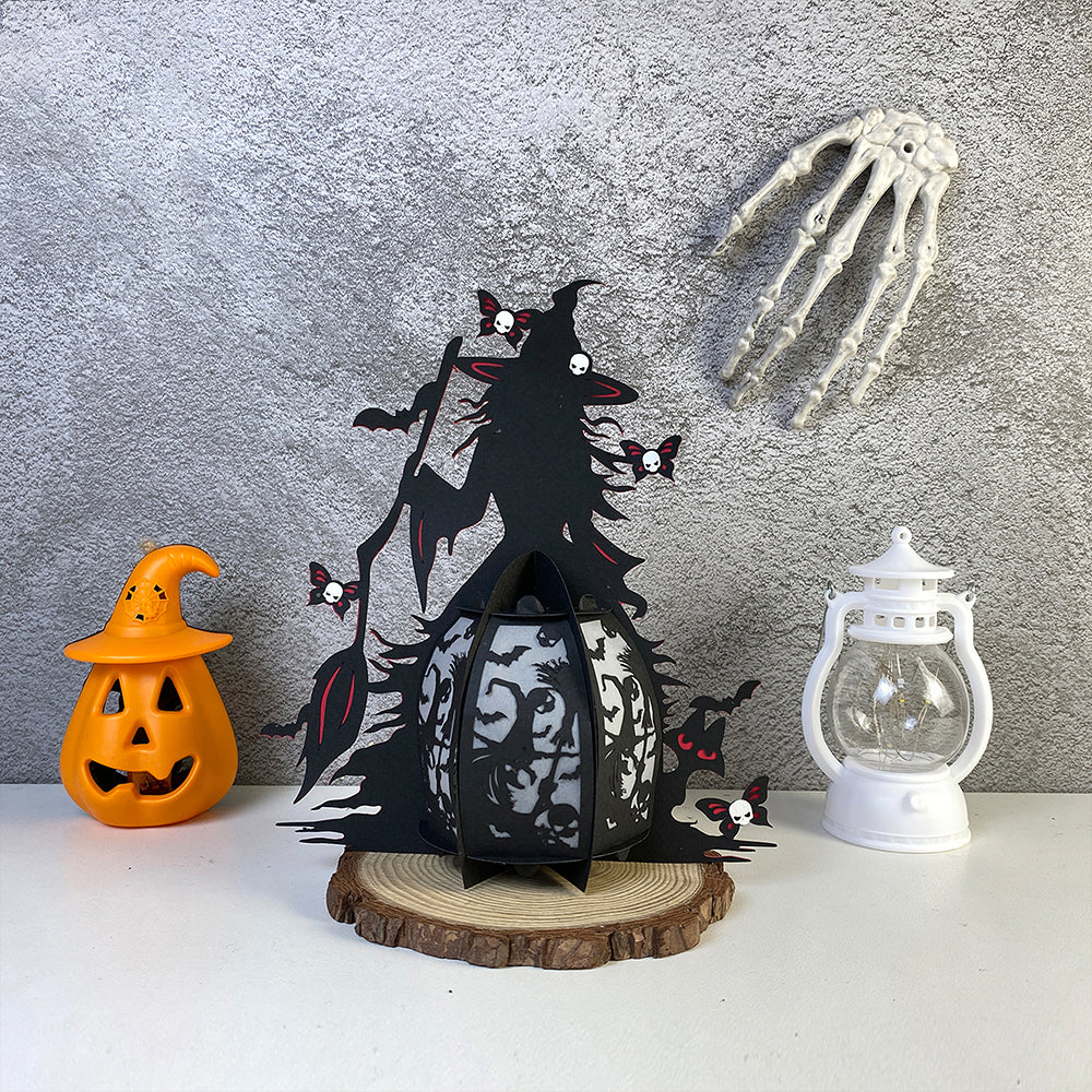 Witch 5 - 3D Halloween Paper Lantern File - Cricut File  - VEKTOR KRAFT