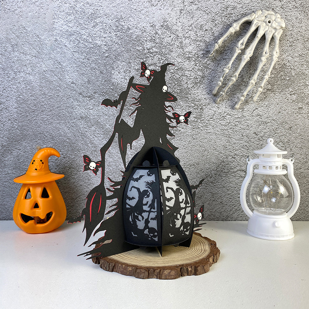 Witch 5 - 3D Halloween Paper Lantern File - Cricut File  - VEKTOR KRAFT