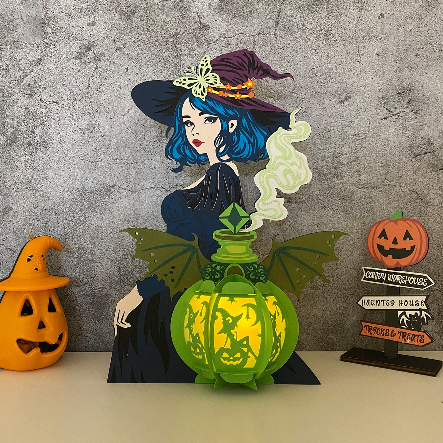Witch 6 - 3D Halloween Paper Lantern File - Cricut File  - VEKTOR KRAFT