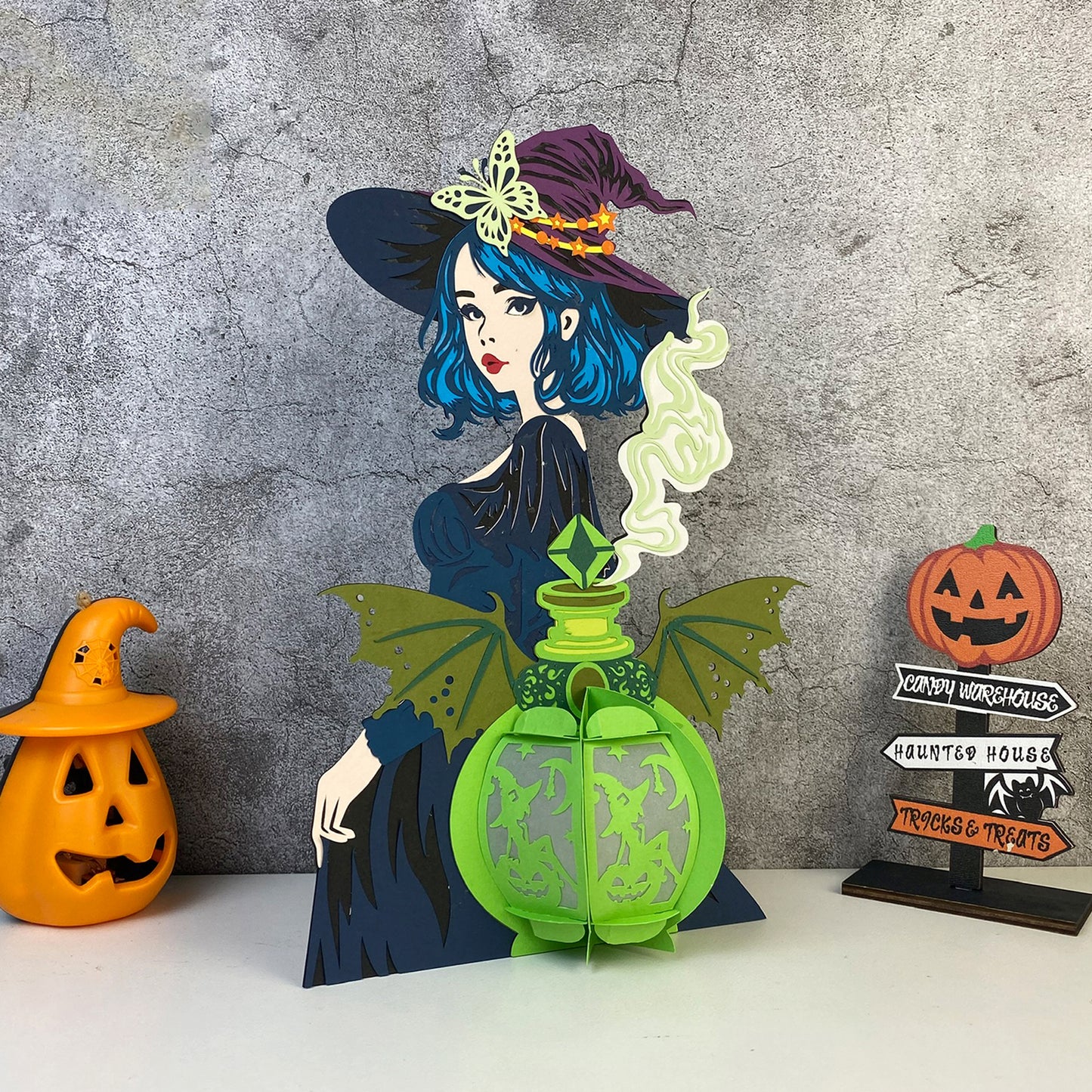 Witch 6 - 3D Halloween Paper Lantern File - Cricut File  - VEKTOR KRAFT