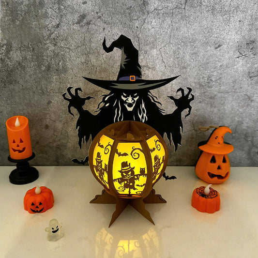 Witch Crystal Ball - 3D Halloween Paper Lantern File - Cricut File  - VEKTOR KRAFT
