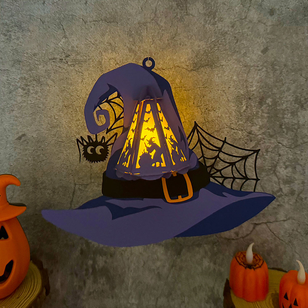 Witch Hat - 3D Halloween Paper Lantern File - Cricut File  - VEKTOR KRAFT