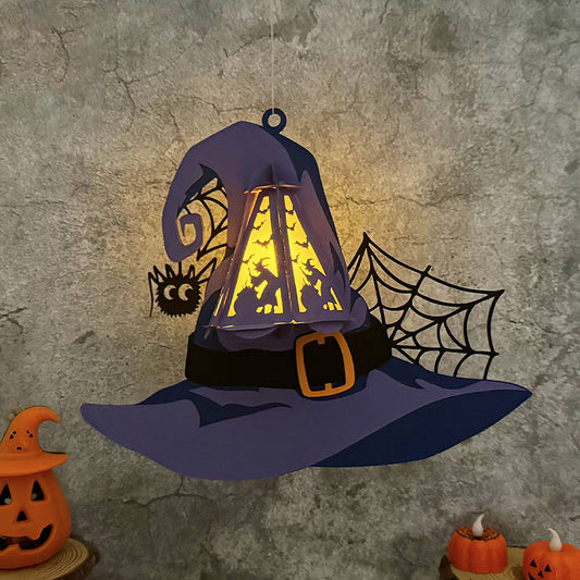 Witch Hat - 3D Halloween Paper Lantern File - Cricut File  - VEKTOR KRAFT