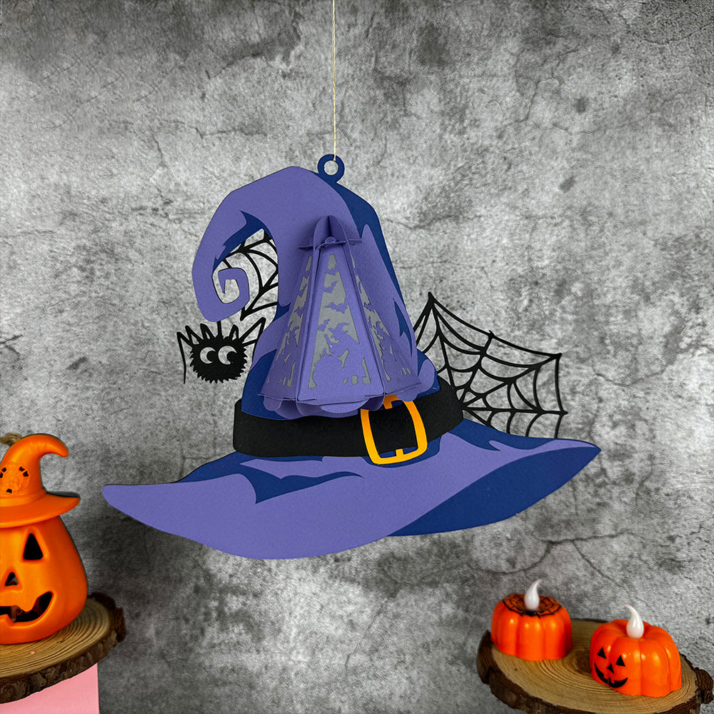 Witch Hat - 3D Halloween Paper Lantern File - Cricut File  - VEKTOR KRAFT