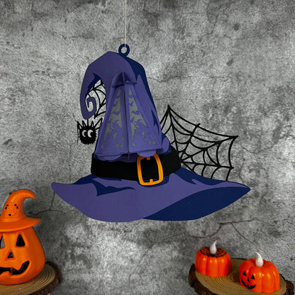 Witch Hat - 3D Halloween Paper Lantern File - Cricut File  - VEKTOR KRAFT