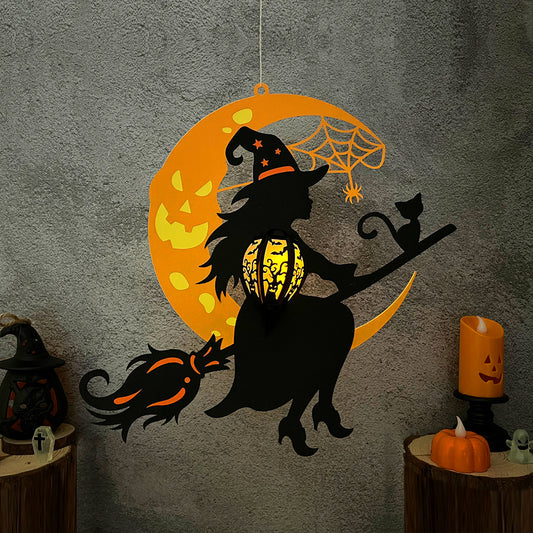 Witch - 3D Halloween Paper Lantern File - Cricut File  - VEKTOR KRAFT