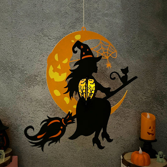 Witch - 3D Halloween Paper Lantern File - Cricut File  - VEKTOR KRAFT