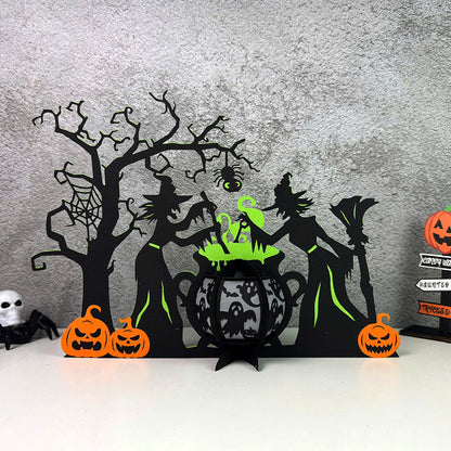 Witches Cauldron 3 - 3D Halloween Paper Lantern File - Cricut File  - VEKTOR KRAFT