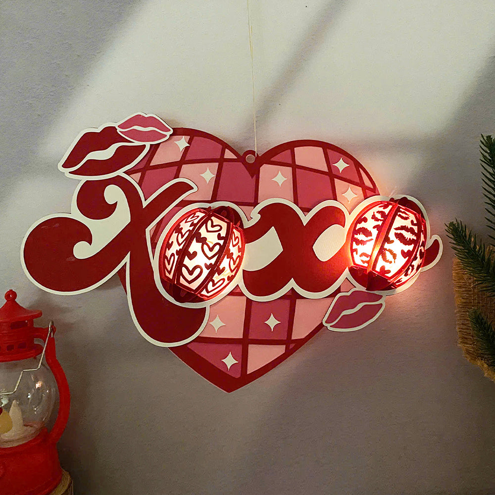 XOXO - 3D Valentine Lantern File  - Cricut File  - VEKTOR KRAFT