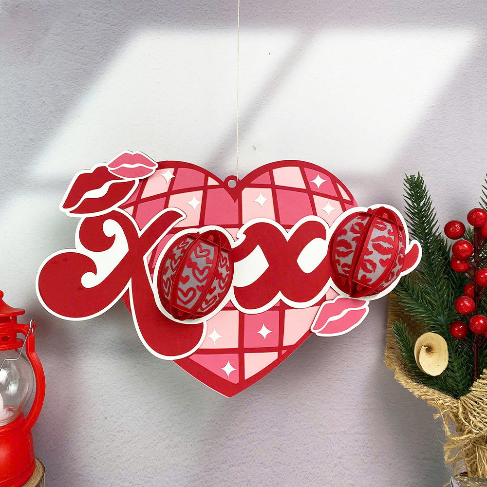 XOXO - 3D Valentine Lantern File  - Cricut File  - VEKTOR KRAFT