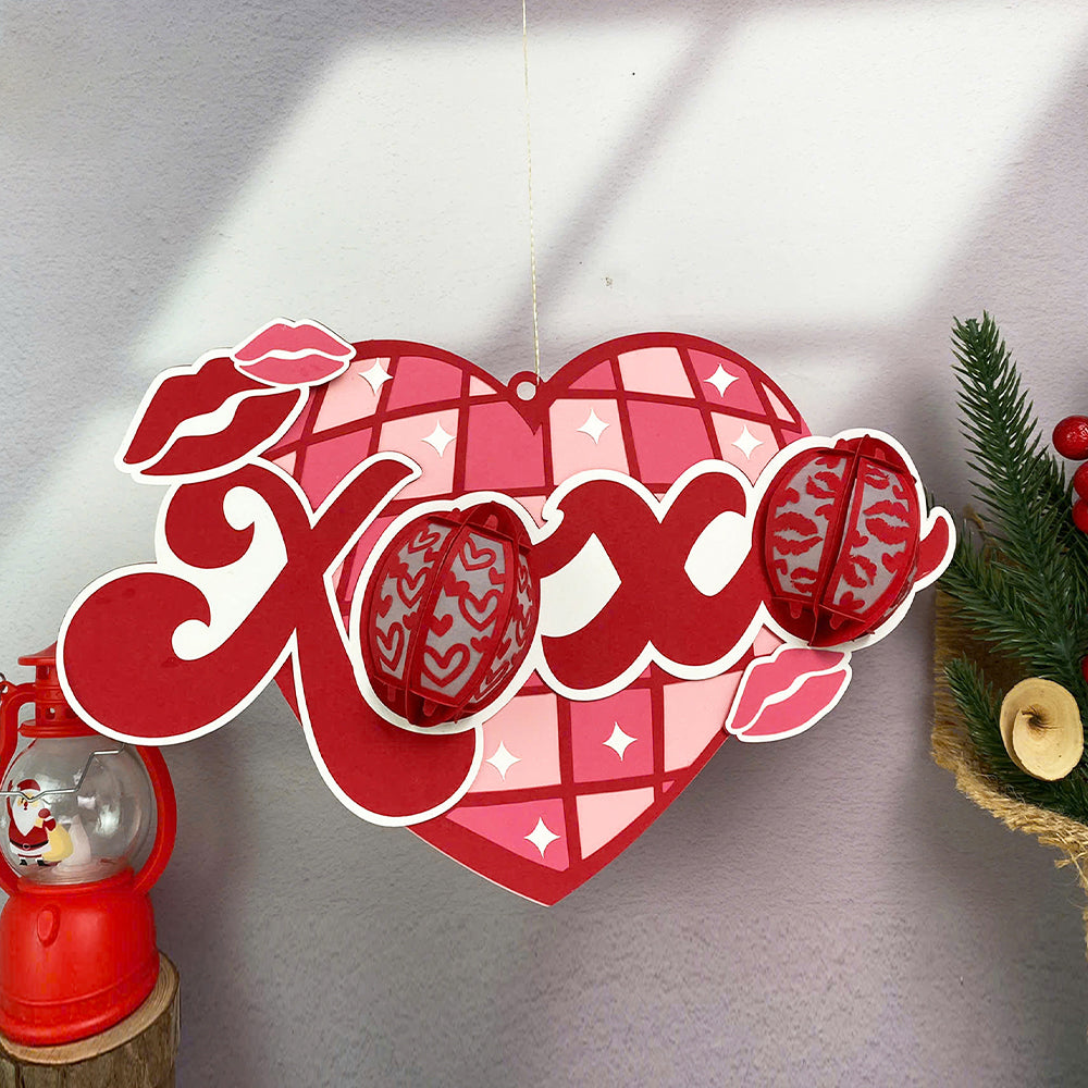 XOXO - 3D Valentine Lantern File  - Cricut File  - VEKTOR KRAFT