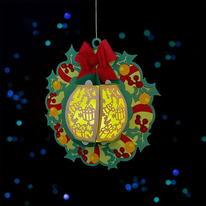 Wreath - 3D Christmas Lantern File - Cricut File  - VEKTOR KRAFT