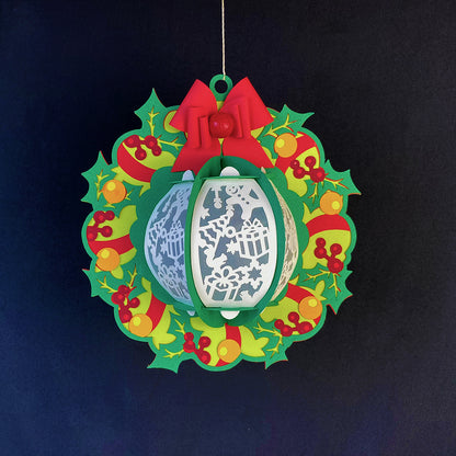 Wreath - 3D Christmas Lantern File - Cricut File  - VEKTOR KRAFT