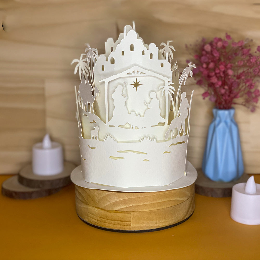 Christmas Nativity 1 – 3D Lantern SVG File for Cricut & Silhouette