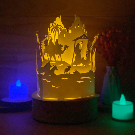 Christmas Nativity 1 - 3D Dome Lantern File - Cricut File  - VEKTOR KRAFT