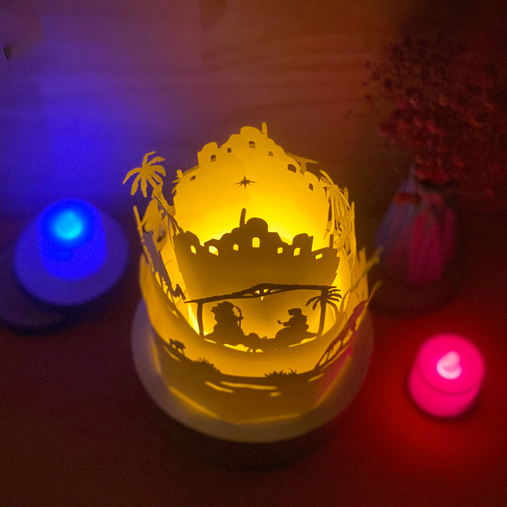 Christmas Nativity 1 – 3D Lantern SVG File for Cricut & Silhouette