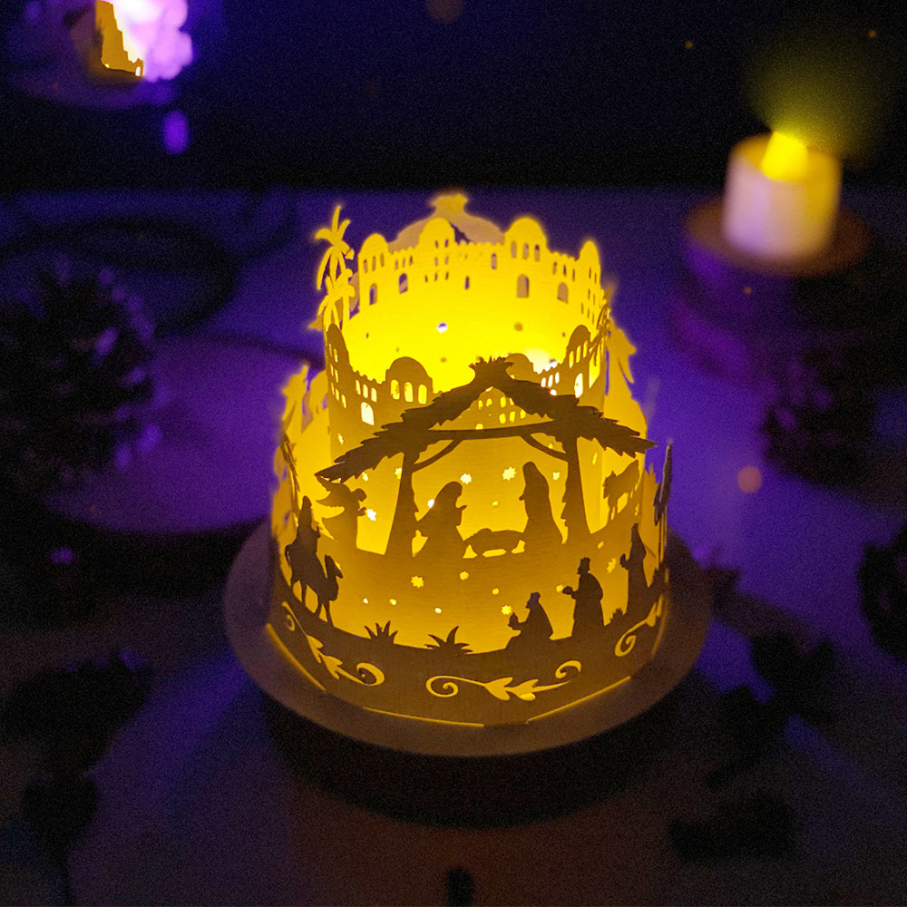 Christmas Nativity 2 – 3D Lantern SVG File for Cricut & Silhouette