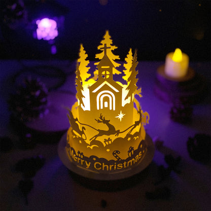 Christmas Santa Claus – 3D Lantern SVG File for Cricut & Silhouette