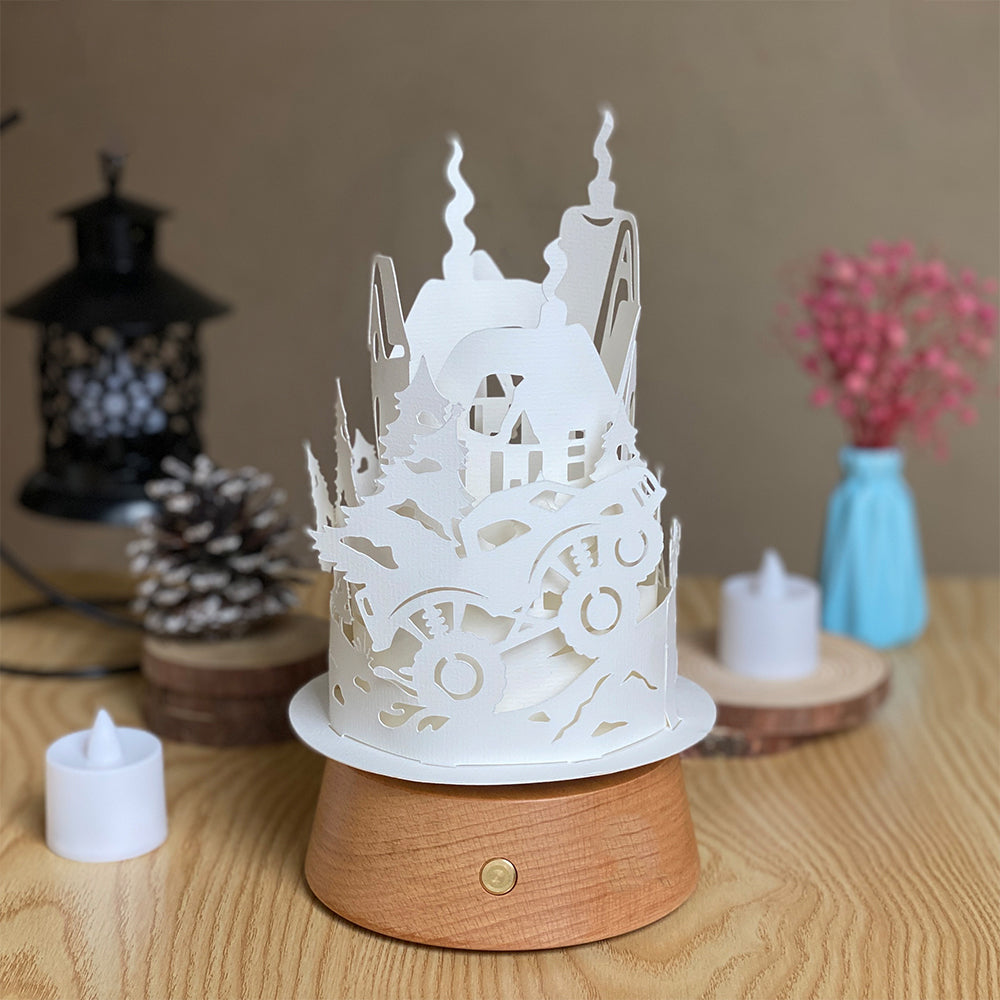 Christmas Truck – 3D Lantern SVG File for Cricut & Silhouette