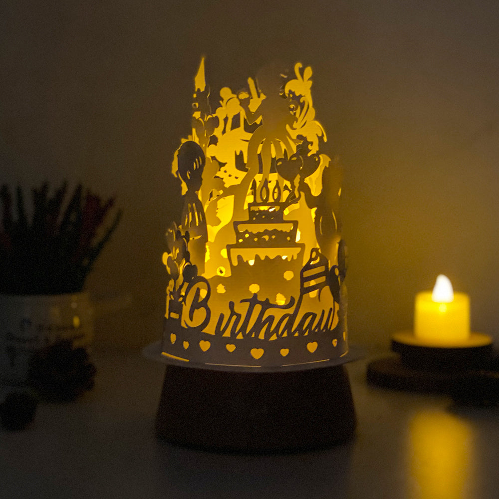 Happy Birthday – 3D Lantern SVG File for Cricut & Silhouette
